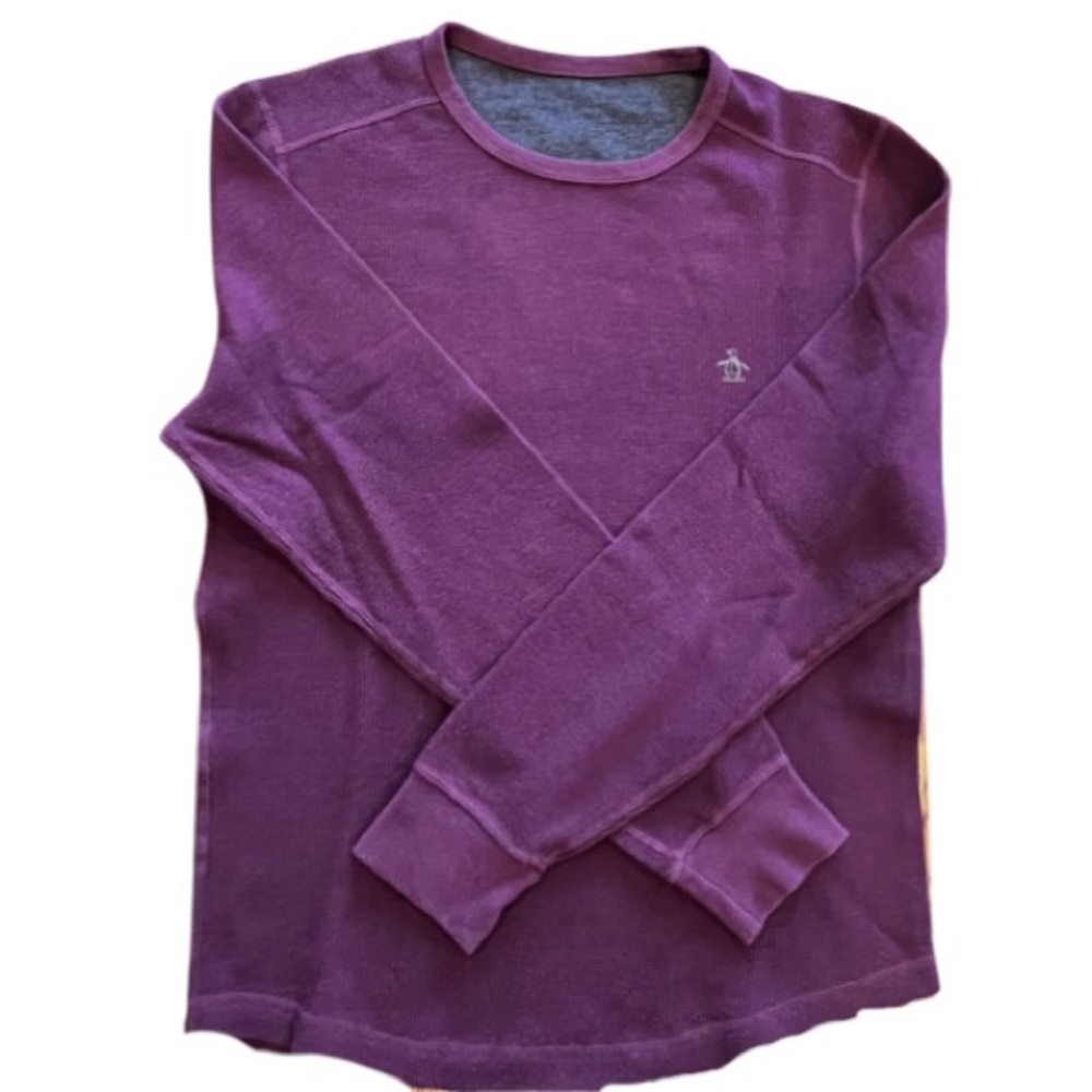 2/$12 Original Penguin Waffle Long Sleeve Top